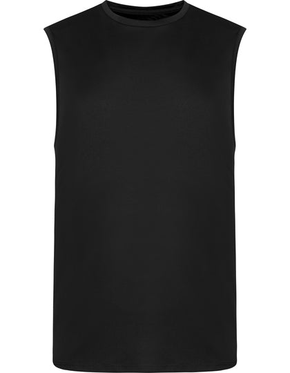 en sort tanktop på en hvid baggrund