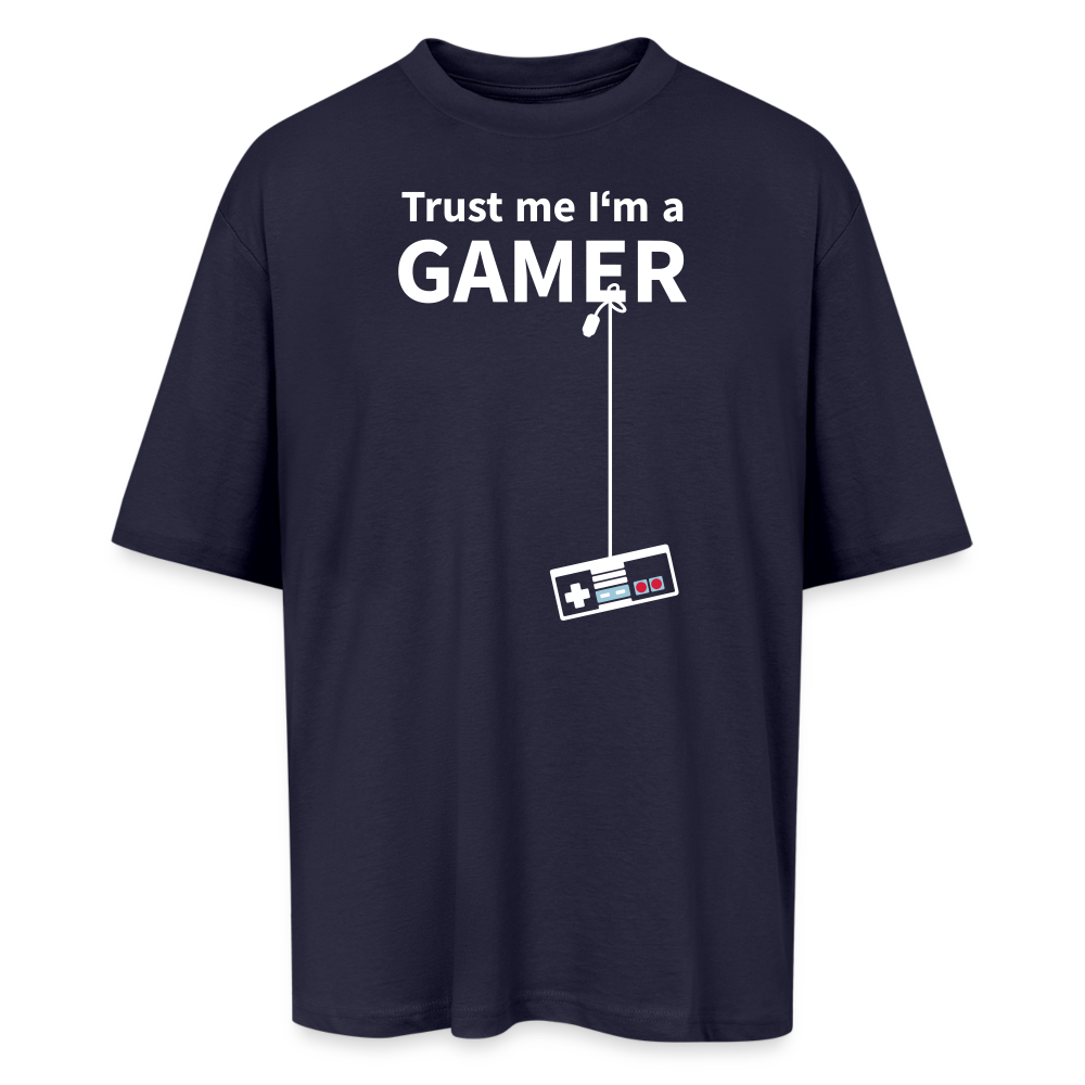 Oversized Unisex Gamer T-shirt - french navy