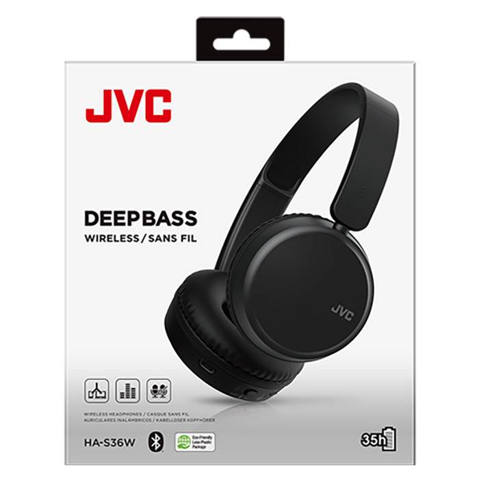 JVC HAS36WBU SORT OVER-EAR BLUETOOTH HEADSET -  fra JVC - nu kun 359 kr. Hos HjemTek 