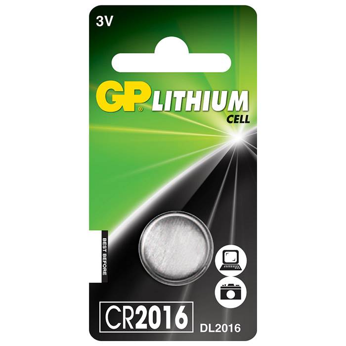 GP CR2016 BATTERI STK -  fra GP BATTERIES - nu kun 49 kr. Hos HjemTek 