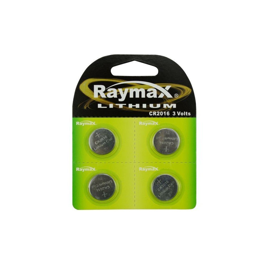 4 stk. Raymax Lithium Batteri CR2016, 3V - HjemTek