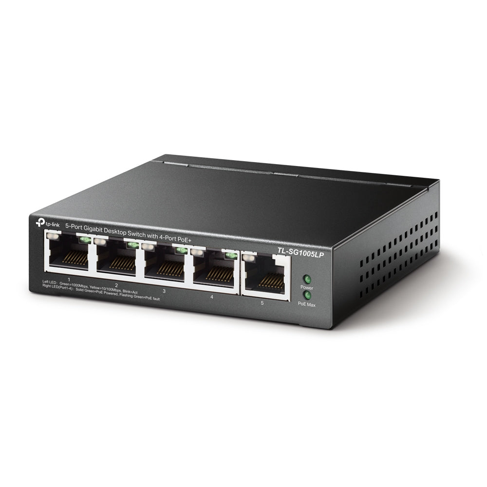 TP-LINK Technologies TP-Link TL-SG1005LP Switch 5-porte Gigabit  PoE+ -  fra TP-LINK Technologies - nu kun 423 kr. Hos HjemTek 