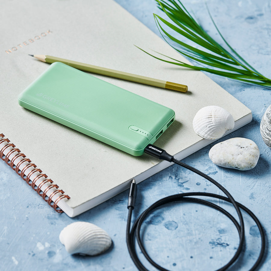 GreyLime OCEAN 10.000 mAh powerbank, Mint Sea -  fra GreyLime - nu kun 339 kr. Hos HjemTek 